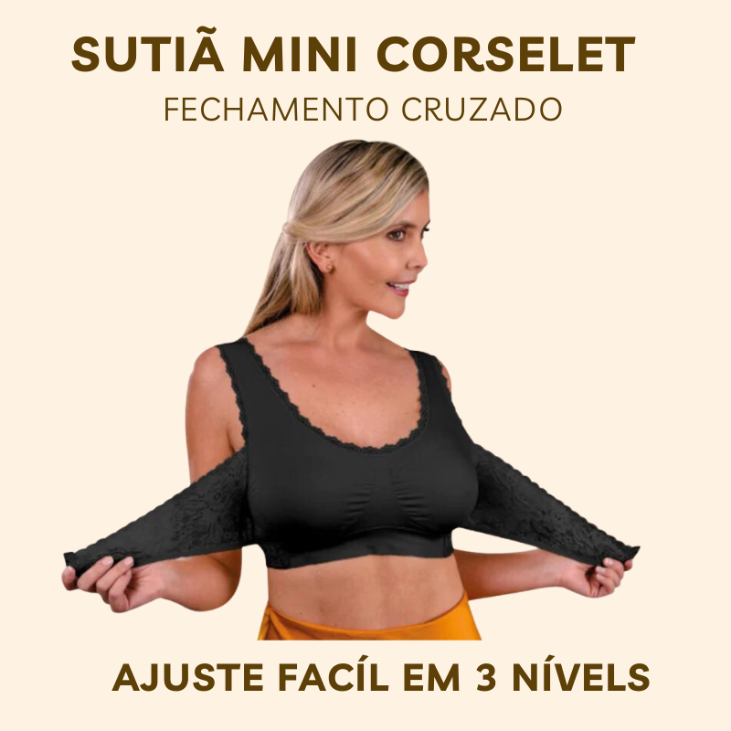 PROMOÇÃO Sutiã espartilho confortável com fivela lateral cruzada frontal